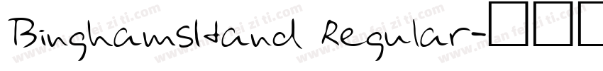 BinghamsHand Regular字体转换